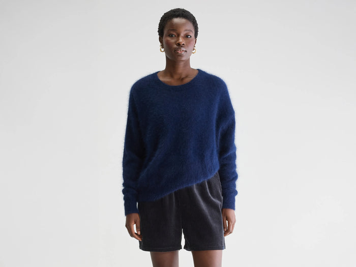 Bellerose Pull Oversize Bleu Marine Pour Femmes