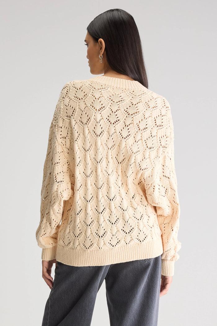 Bellerose Pull Oversize Écru Zippé Pour Femmes