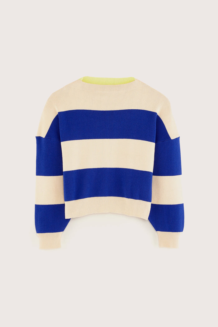Bellerose Pull Rayé à Col Rond Pour Filles