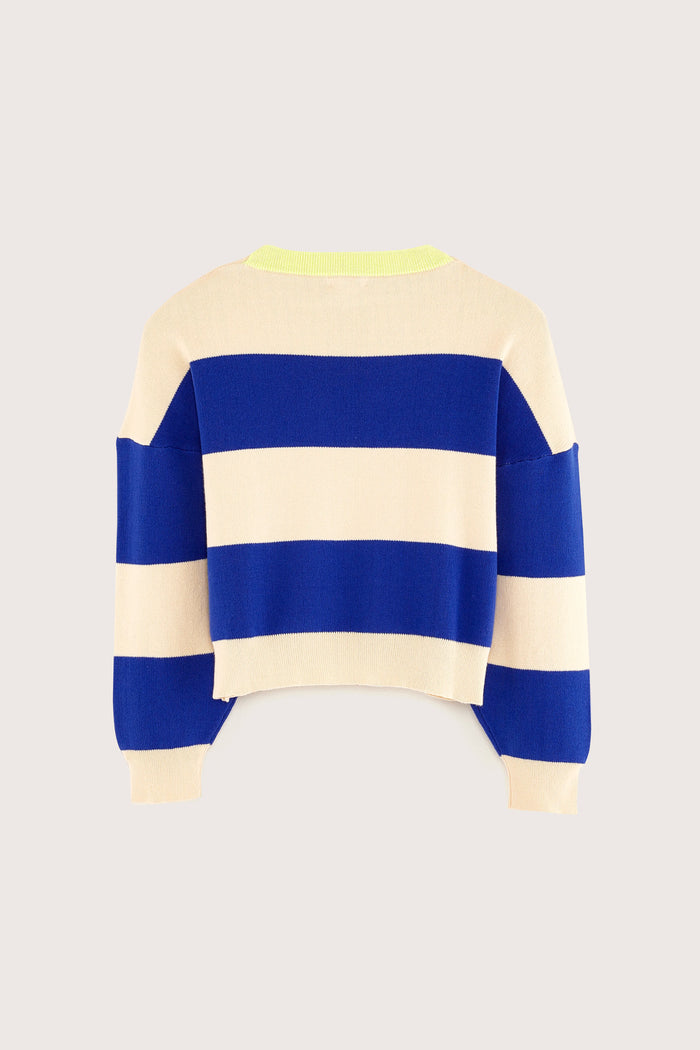 Bellerose Pull Rayé à Col Rond Pour Filles