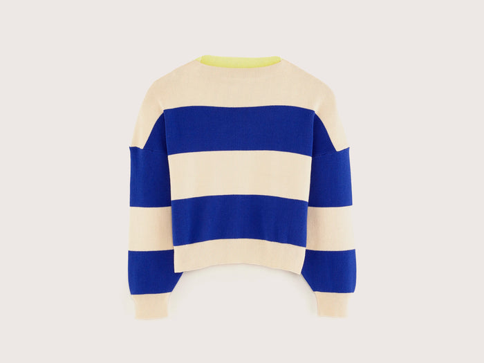 Bellerose Pull Rayé à Col Rond Pour Filles
