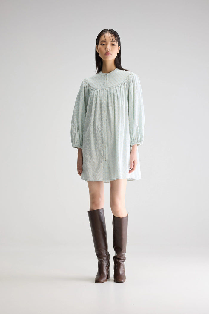 Bellerose Robe Babydoll Bleu Gris Pour Femmes