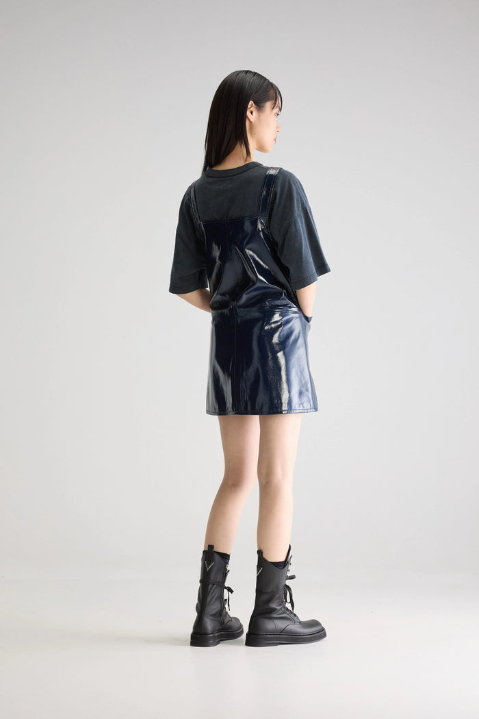 Bellerose Robe Babydoll En Vinyle Bleu Pour Femmes