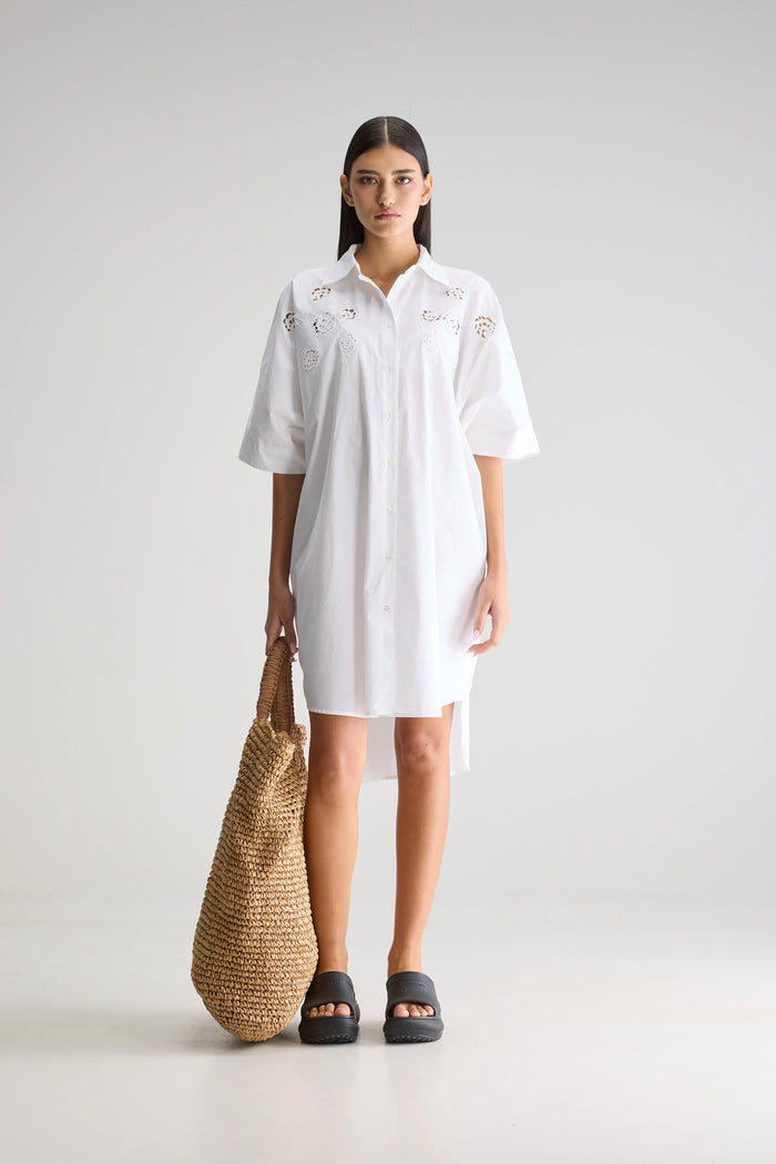 Bellerose Robe Chemise Blanche Pour Femmes