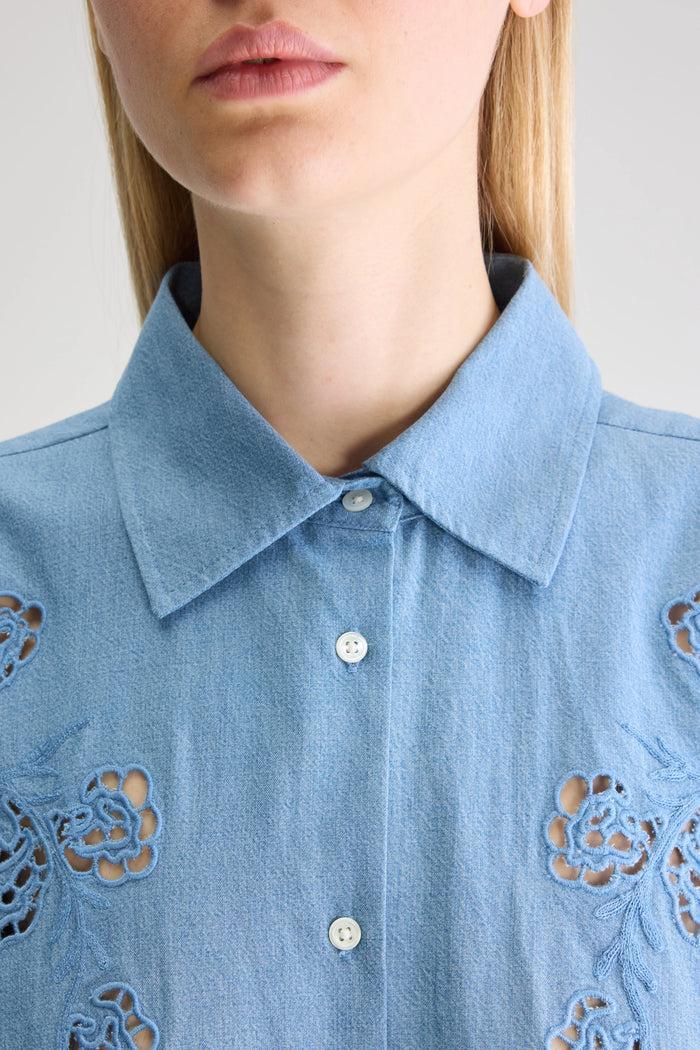 Bellerose Robe Chemise Bleu Clair Pour Femmes