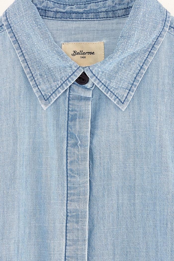 Bellerose Robe Chemise Bleue Loose Pour Filles