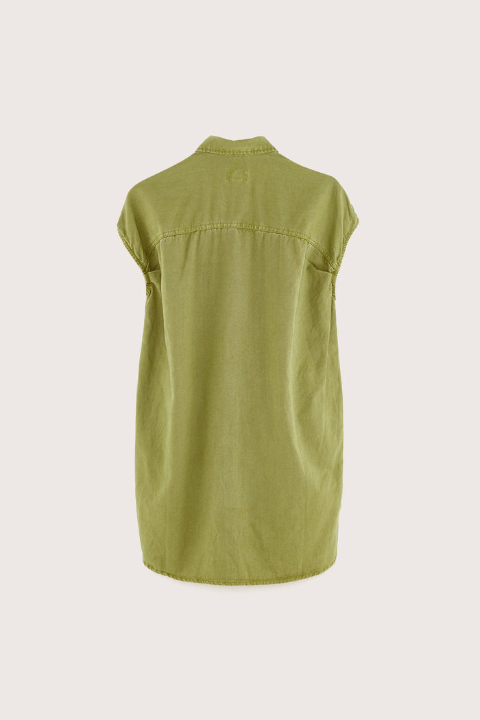 Bellerose Robe Chemise Kaki Loose Pour Filles