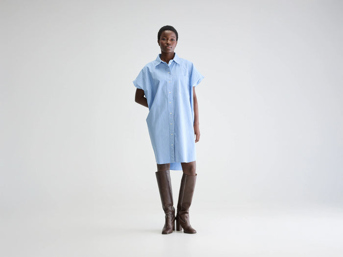 Bellerose Robe Chemise Rayée Oversize Pour Femmes