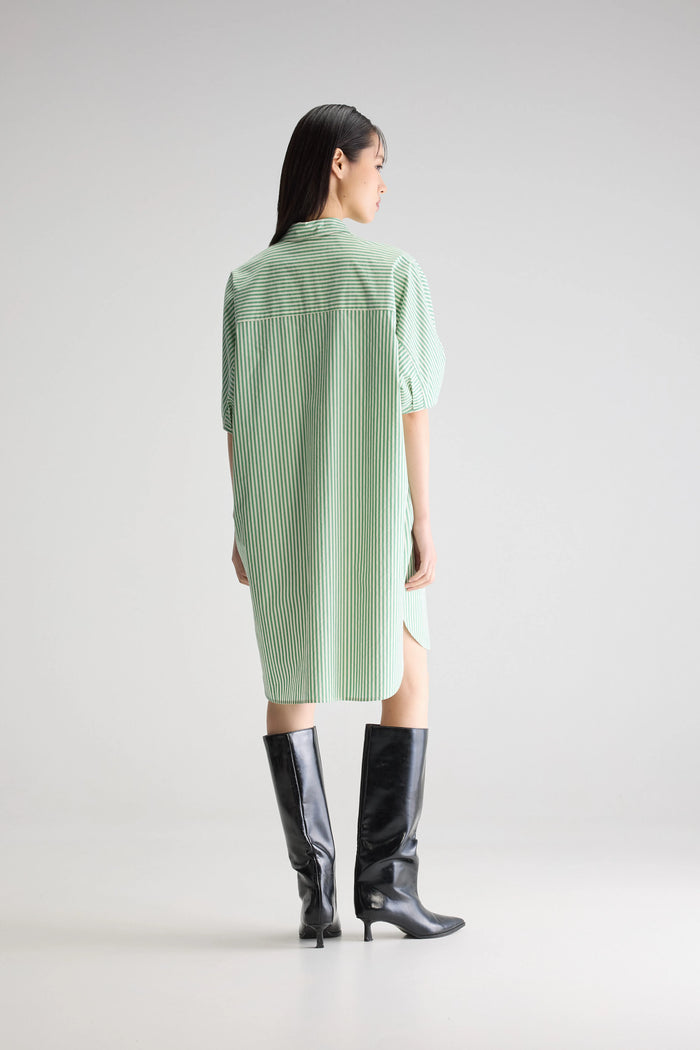 Bellerose Robe Chemise Rayée Verte Pour Femmes