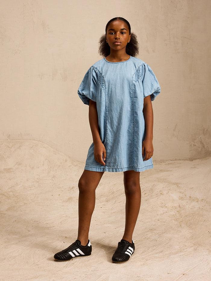 Bellerose Robe Mini Babydoll Bleue Pour Filles