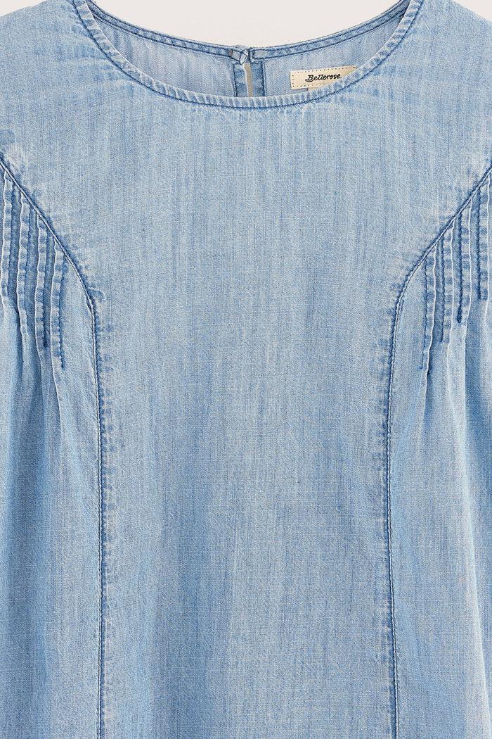 Bellerose Robe Mini Babydoll Bleue Pour Filles