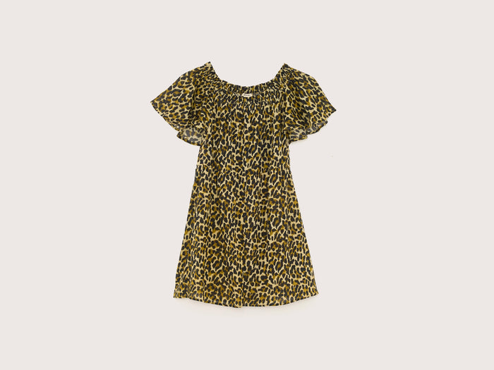 Bellerose Robe mini babydoll léopard pour filles