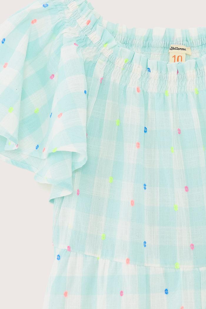 Bellerose Robe Mini Babydoll Vichy Pour Filles
