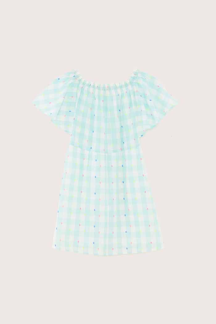 Bellerose Robe Mini Babydoll Vichy Pour Filles