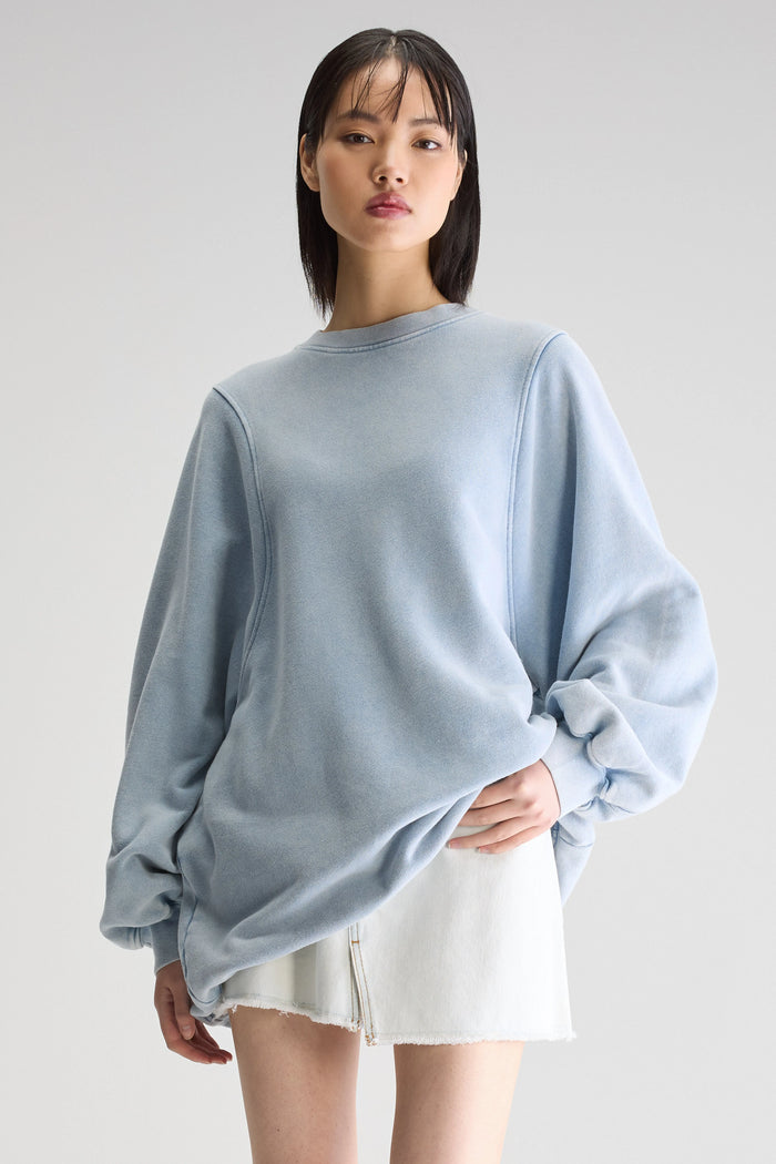 Bellerose Robe Sweat Oversize Bleue Pour Femmes