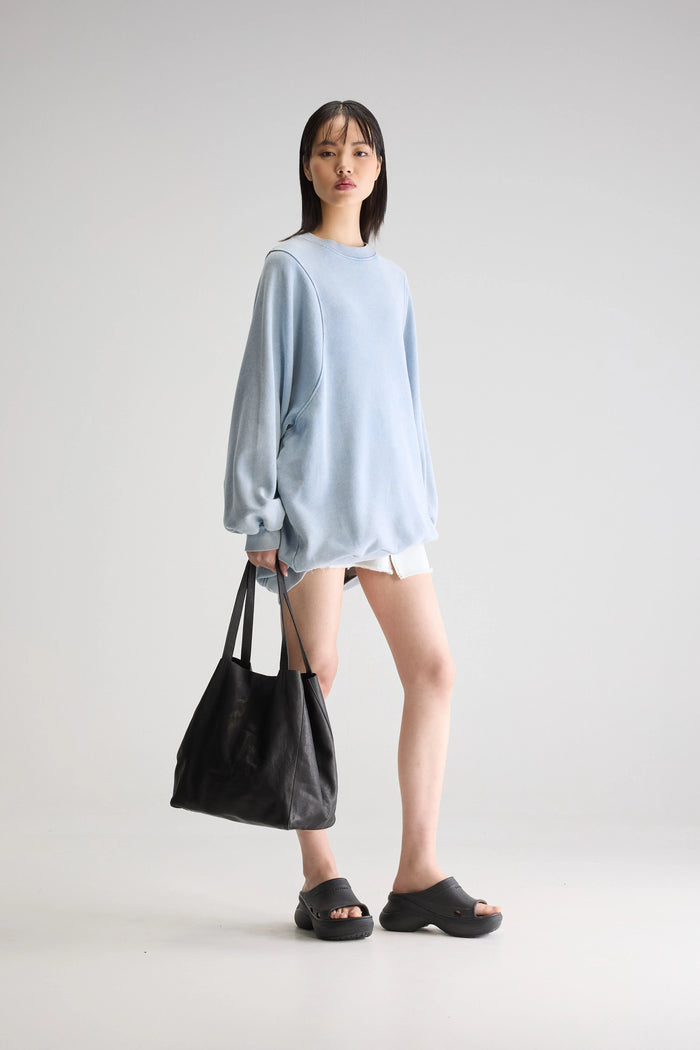 Bellerose Robe Sweat Oversize Bleue Pour Femmes