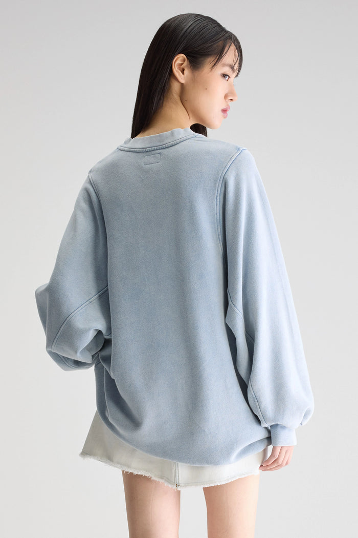 Bellerose Robe Sweat Oversize Bleue Pour Femmes