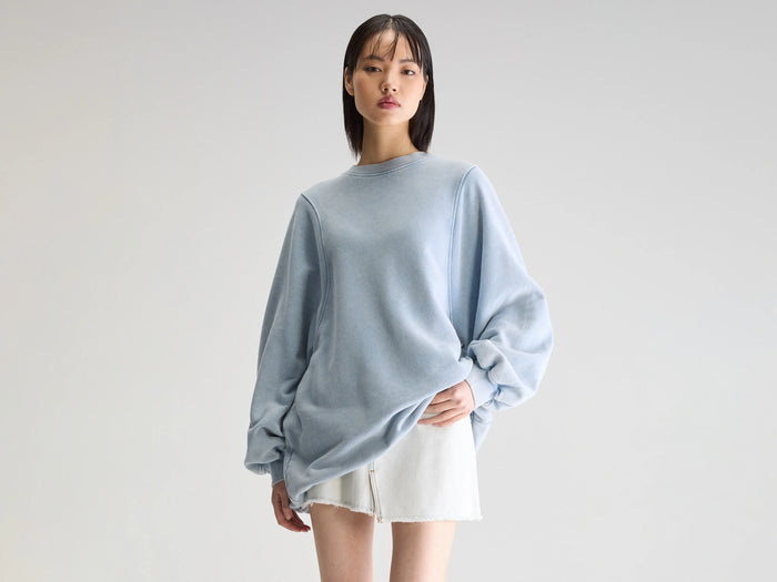 Bellerose Robe sweat oversize bleue pour femmes