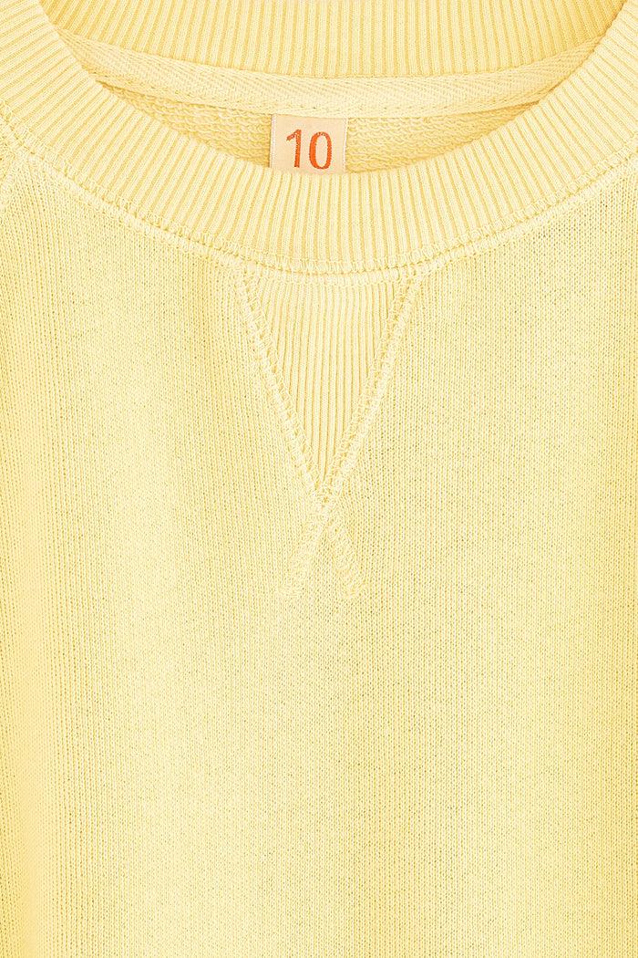 Bellerose Robe Sweatshirt Jaune Pastel Pour Filles
