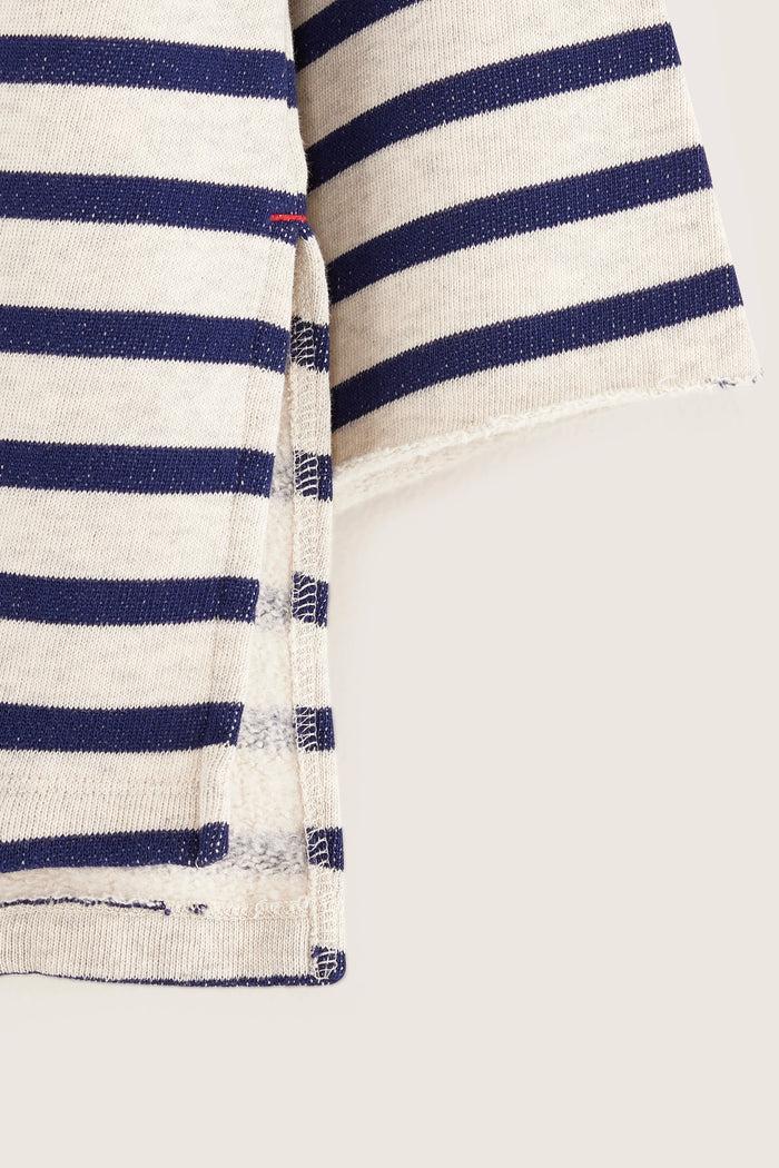 Bellerose Robe Sweatshirt Rayée Pour Filles