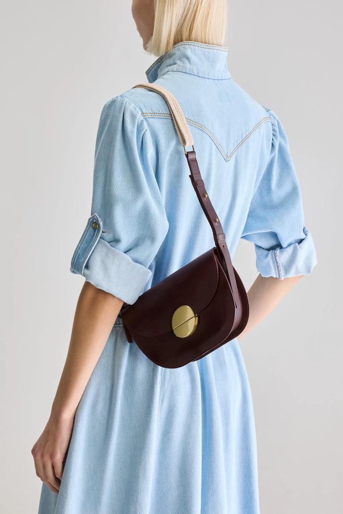 Bellerose Sac à Bandoulière Bordeaux Pour Femmes