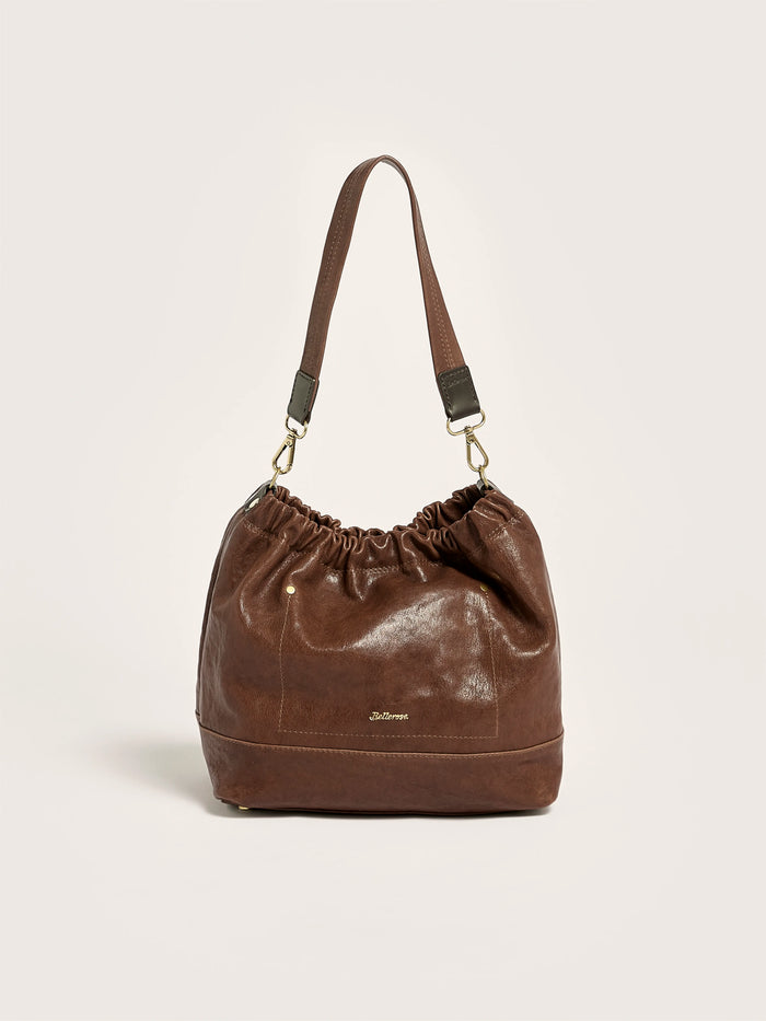 Bellerose Sac à Dos En Cuir Marron Pour Femmes