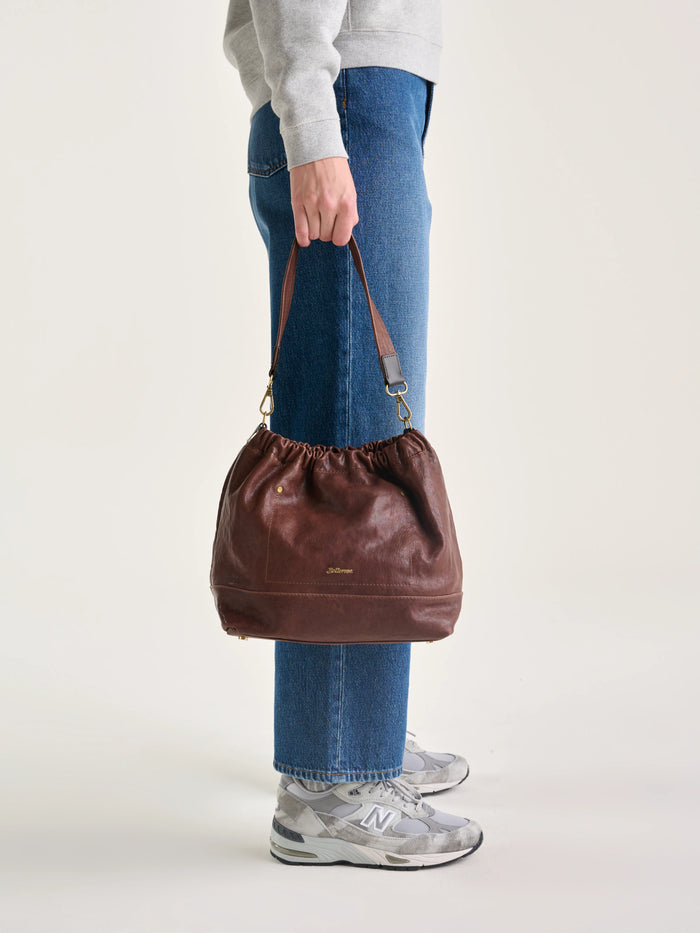 Bellerose Sac à Dos En Cuir Marron Pour Femmes