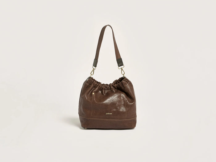 Bellerose Sac à dos en cuir marron pour femmes