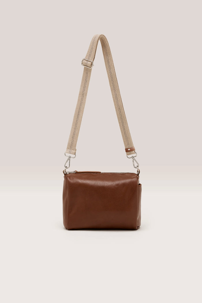 Bellerose Sac Boîte En Cuir Marron Pour Femmes