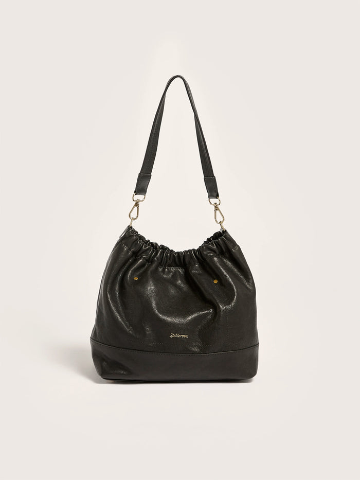 Bellerose Sac Seau En Cuir Noir Pour Femmes