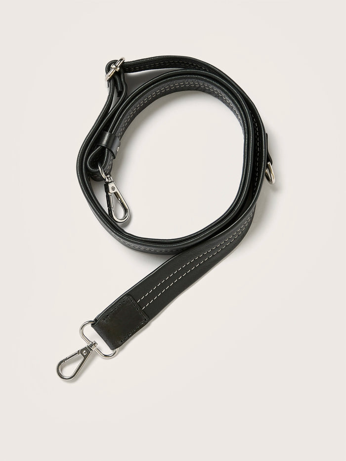 Bellerose Sangle En Cuir Noir Pour Femmes