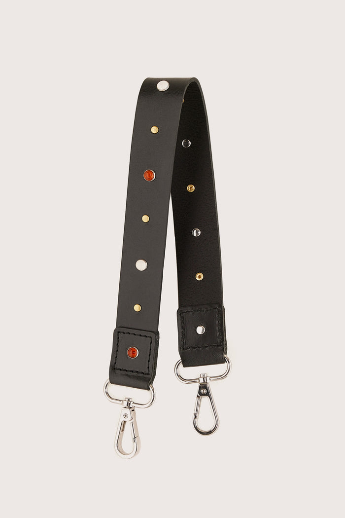 Bellerose Sangle Réglable En Cuir Noir Pour Femmes