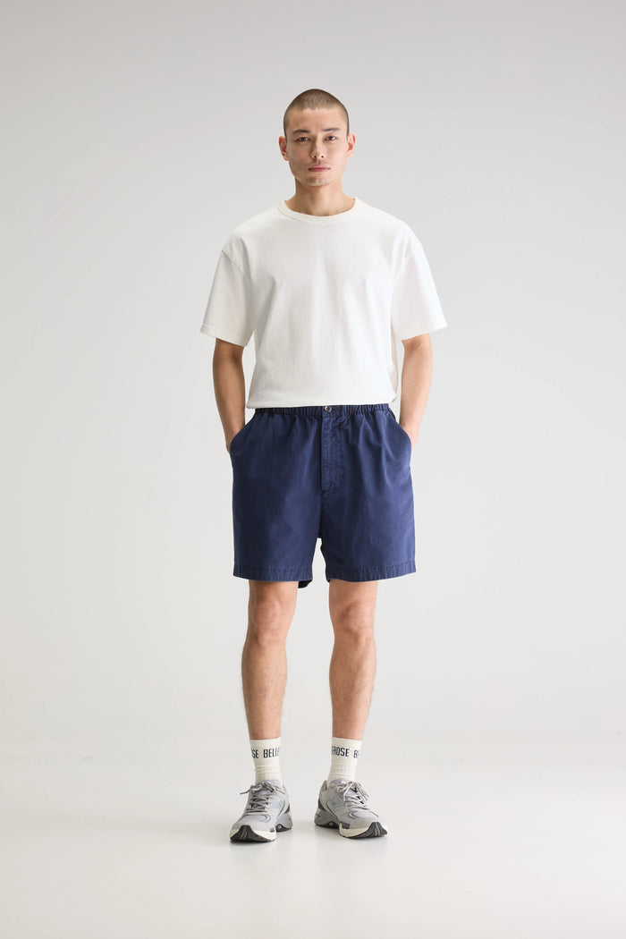 Bellerose Short Ample Bleu Marine Pour Homme