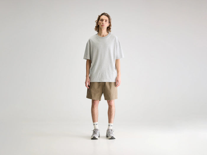 Bellerose Short ample gris-vert pour homme