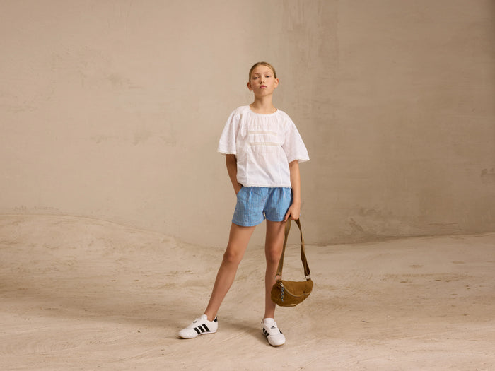 Bellerose Short En Coton Rayé Pour Filles