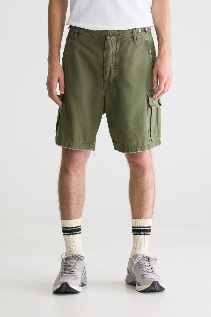 Bellerose Short En Denim Gris-vert Pour Homme