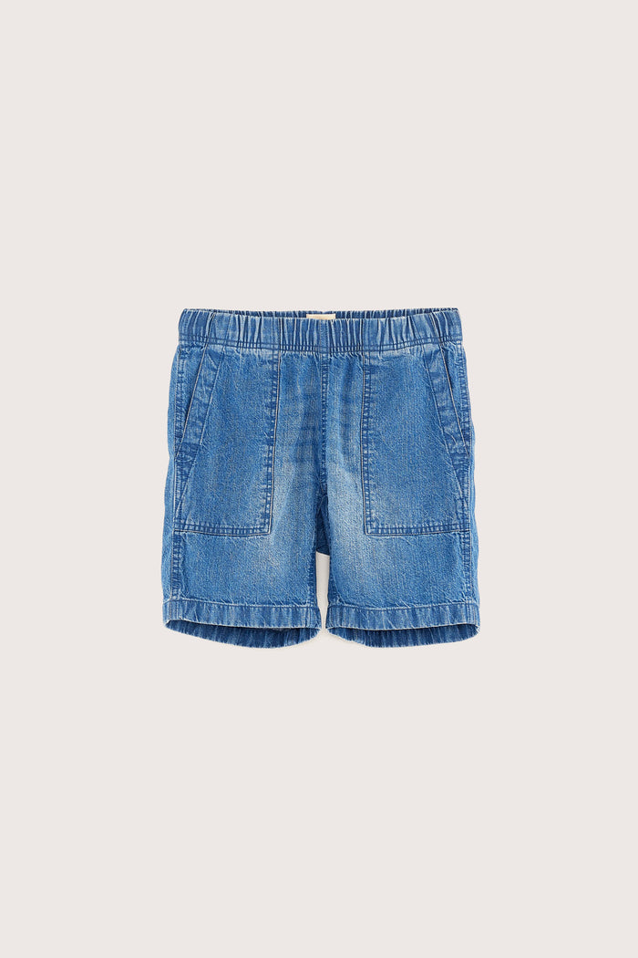 Bellerose Short En Jean Bleu Baggy Pour Garçons