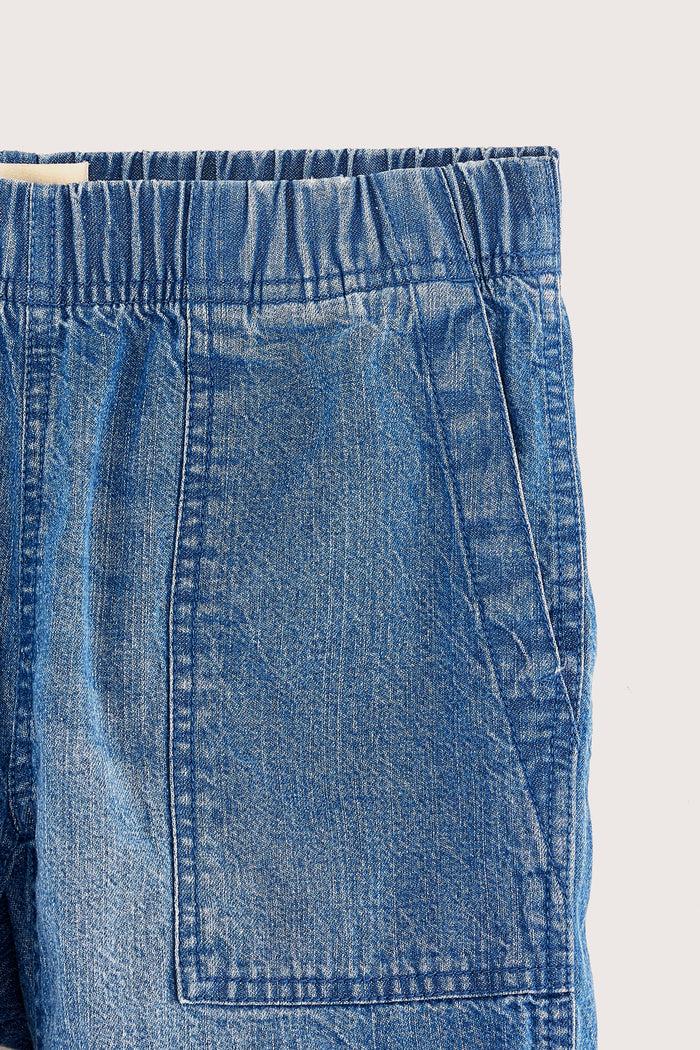 Bellerose Short En Jean Bleu Baggy Pour Garçons