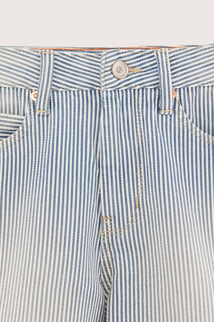 Bellerose Short En Jean Rayé Pour Garçons