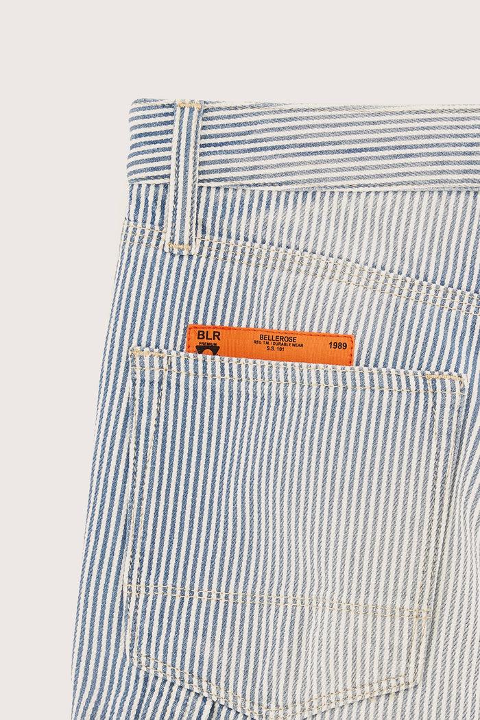 Bellerose Short En Jean Rayé Pour Garçons