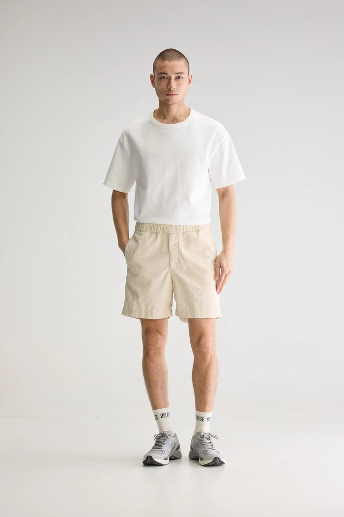 Bellerose Short En Velours Beige Pour Homme