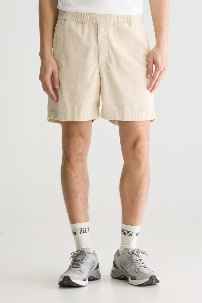 Bellerose Short En Velours Beige Pour Homme