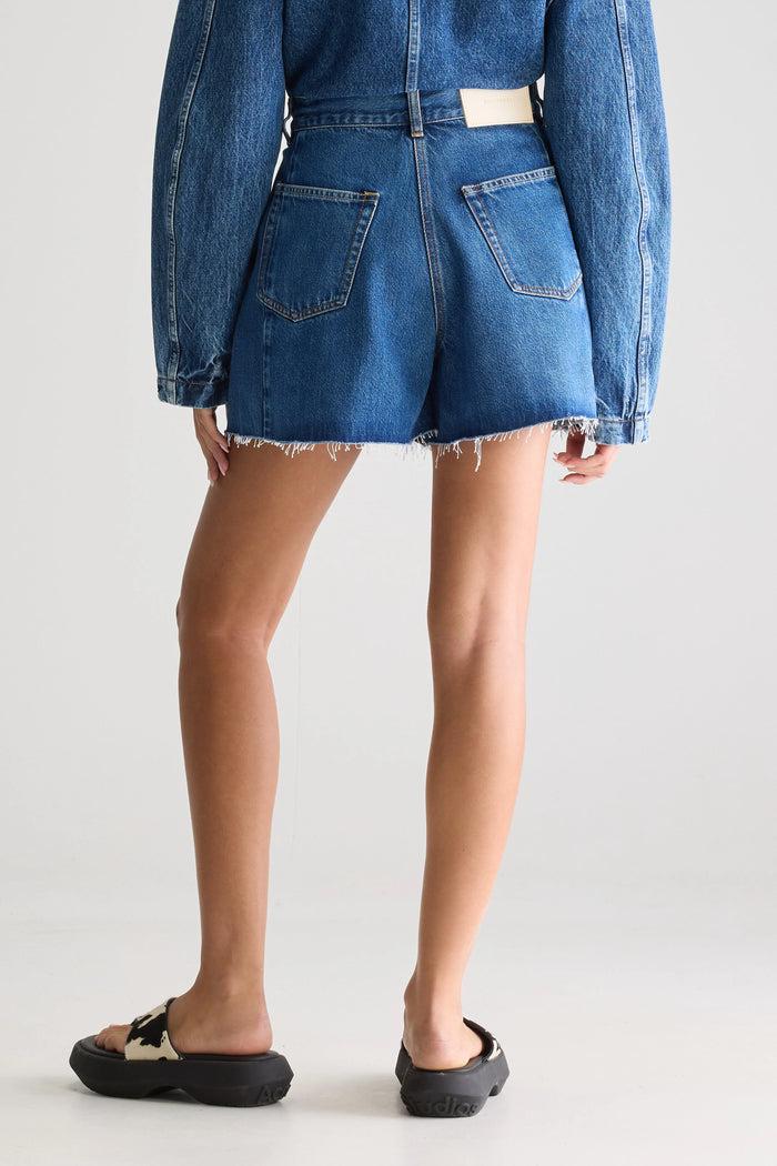 Bellerose Short Large En Denim Bleu Pour Femmes