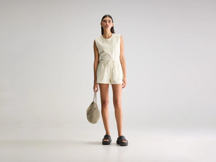 Bellerose Short Molleton Blanc Pour Femmes