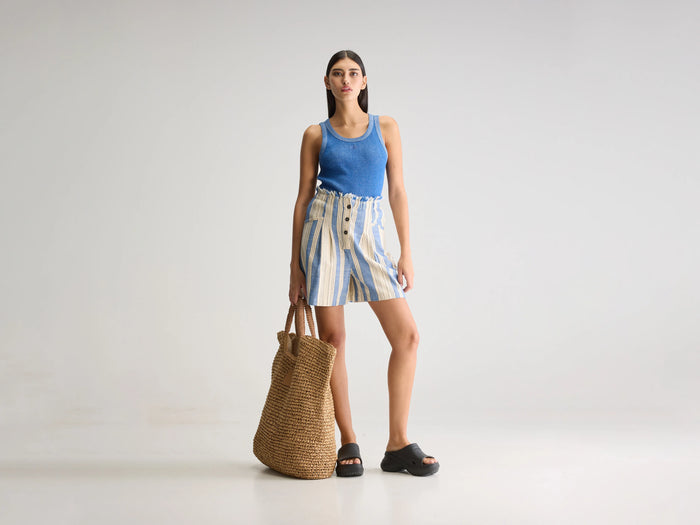 Bellerose Short Paperbag Rayé Pour Femmes