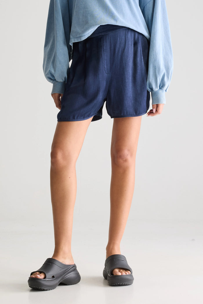 Bellerose Shorts Droits Bleus Pour Femmes