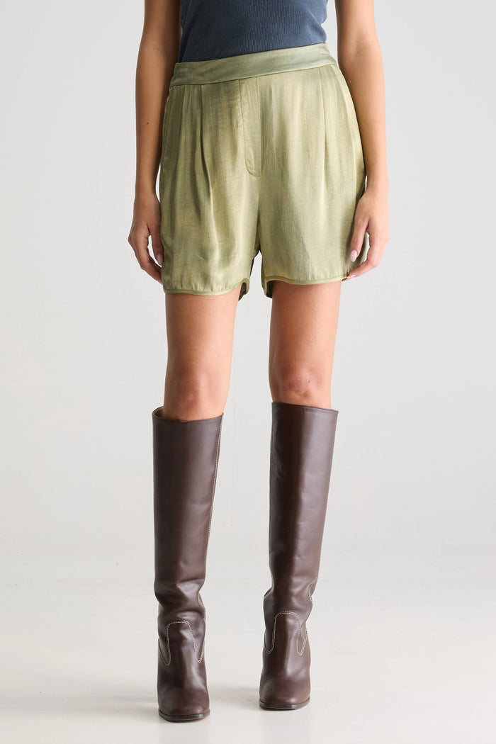 Bellerose Shorts Droits Kaki Pour Femmes