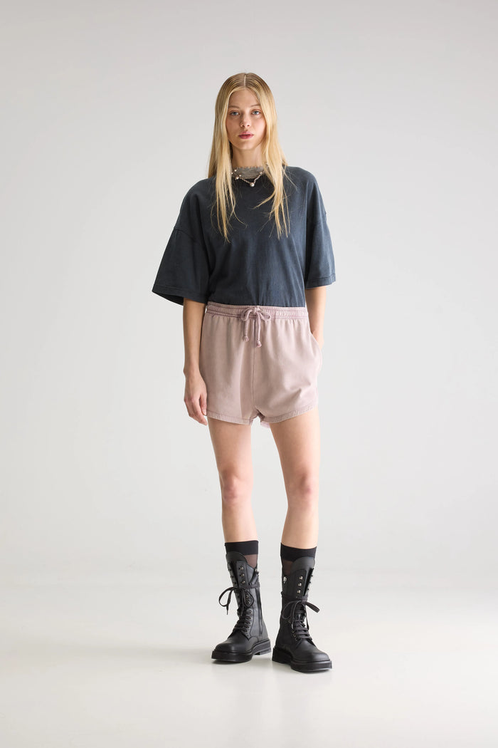 Bellerose Shorts Sweat Rose Poussière Pour Femmes