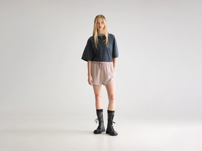 Bellerose Shorts Sweat Rose Poussière Pour Femmes