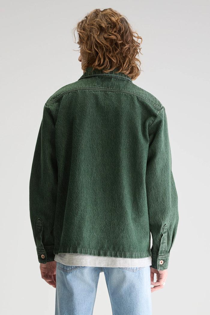 Bellerose Surchemise Verte En Denim Pour Homme